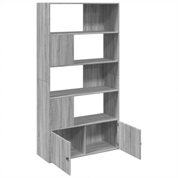 vidaXL bogreol 100x36x189 cm konstrueret træ grå sonoma-eg