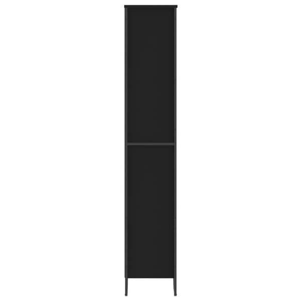 vidaXL Bokhylle svart 80x31x169 cm konstruert tre