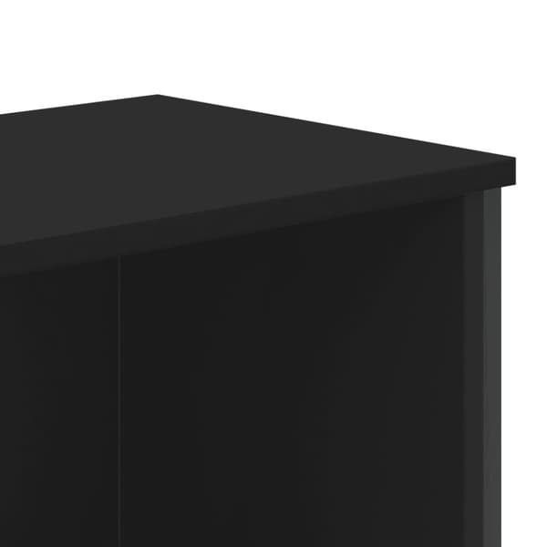 vidaXL Bokhylle svart 80x31x169 cm konstruert tre