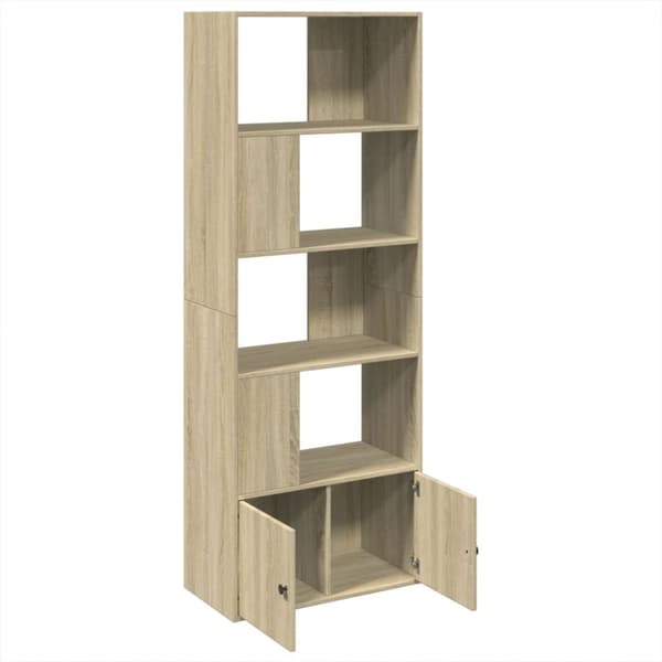 vidaXL Bokhylle sonoma eik 70x36x189 cm konstruert tre
