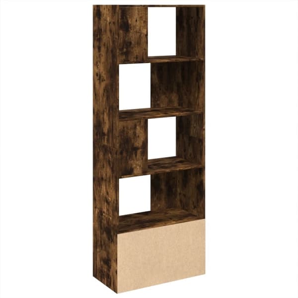 vidaXL bogreol 70x36x189 cm konstrueret træ røget egetræsfarve