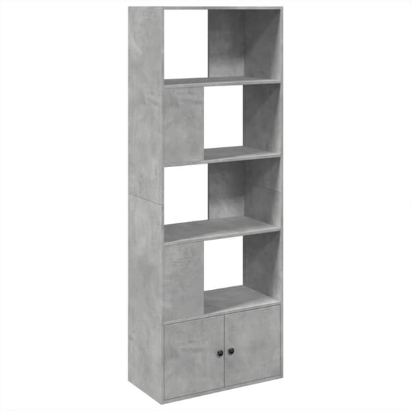 vidaXL Kirjahylly betoninharmaa 70x36x189 cm tekninen puu