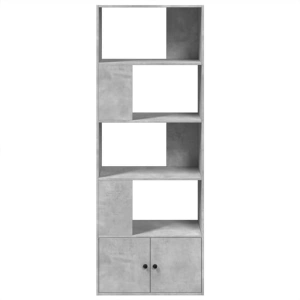 vidaXL Kirjahylly betoninharmaa 70x36x189 cm tekninen puu