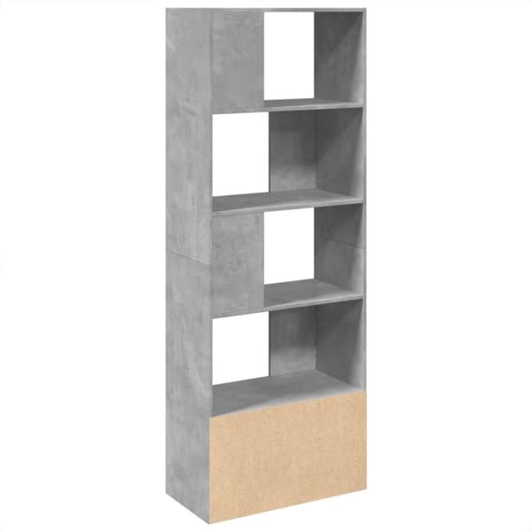 vidaXL Kirjahylly betoninharmaa 70x36x189 cm tekninen puu