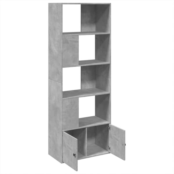 vidaXL Kirjahylly betoninharmaa 70x36x189 cm tekninen puu