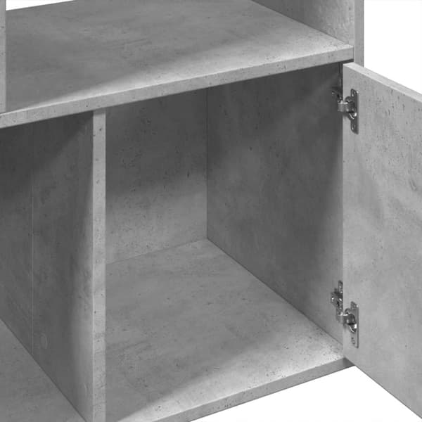 vidaXL Kirjahylly betoninharmaa 70x36x189 cm tekninen puu