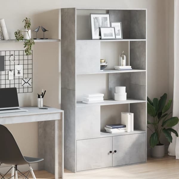 vidaXL bogreol 100x36x189 cm konstrueret træ betongrå