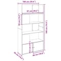 Miniatyrbillede 10 af 11: vidaXL bogreol 100x36x189 cm konstrueret træ sort