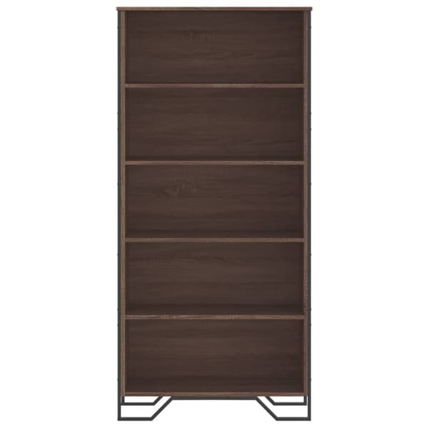 vidaXL bogreol 80x31x169 cm konstrueret træ brun egetræ