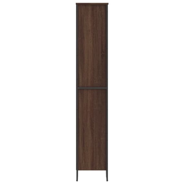 vidaXL bogreol 80x31x169 cm konstrueret træ brun egetræ