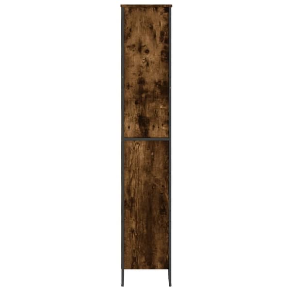 vidaXL Bokhylle røkt eik 80x31x169 cm konstruert tre
