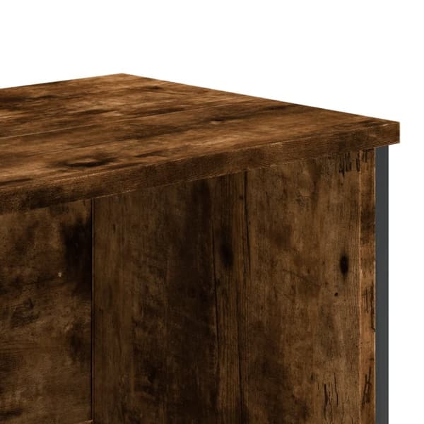 vidaXL Bokhylle røkt eik 80x31x169 cm konstruert tre