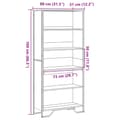 Miniatyrbilde 10 av 11: vidaXL Bokhylle røkt eik 80x31x169 cm konstruert tre