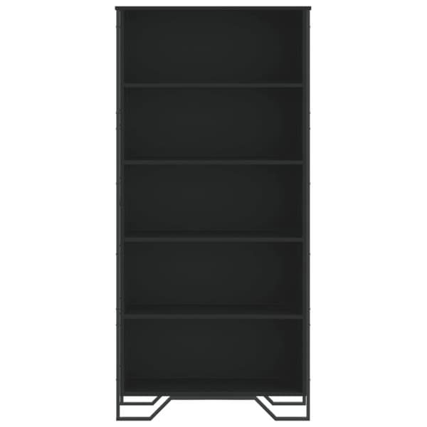 vidaXL Kirjahylly musta 80x31x169 cm lastulevy