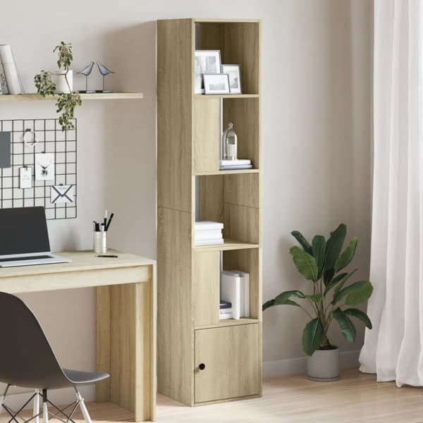 vidaXL Kirjahylly Sonoma-tammi 40x36x189 cm tekninen puu