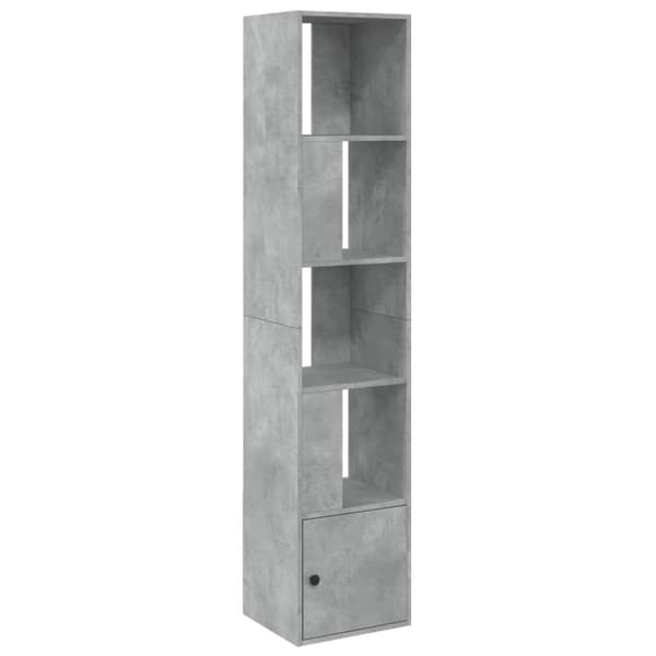 vidaXL Kirjahylly betoninharmaa 40x36x189 cm tekninen puu
