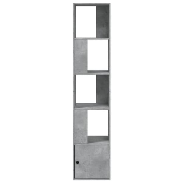 vidaXL Kirjahylly betoninharmaa 40x36x189 cm tekninen puu