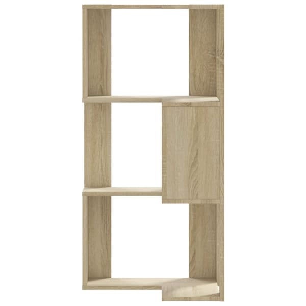 vidaXL bogreol til hjørne 50x50x102 cm 3 hylder konstrueret træ