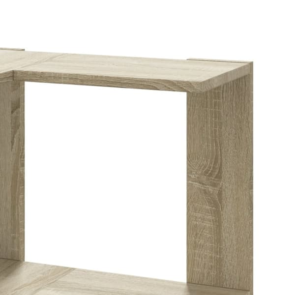 vidaXL bogreol til hjørne 50x50x102 cm 3 hylder konstrueret træ