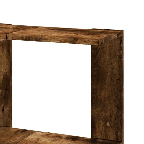 vidaXL bogreol til hjørne 50x50x102cm 3hylder konstrueret træ røget eg
