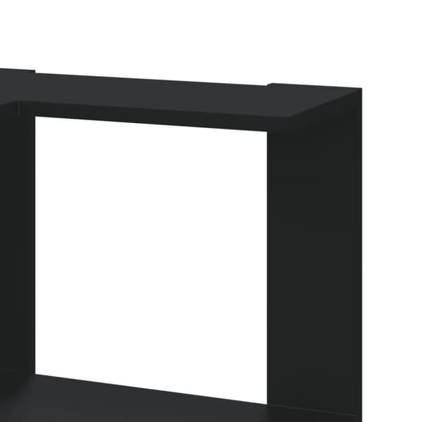 vidaXL Bokhylle for hjørne 3 etasjer svart 50x50x102 cm konstruert tre