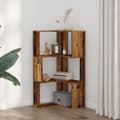Miniatyrbilde 4 av 11: vidaXL Bokhylle hjørne 3 lag gammelt tre 50x50x102 cm konstruert tre