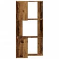Miniatyrbilde 6 av 11: vidaXL Bokhylle hjørne 3 lag gammelt tre 50x50x102 cm konstruert tre