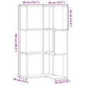 Miniatyrbilde 10 av 11: vidaXL Bokhylle hjørne 3 lag gammelt tre 50x50x102 cm konstruert tre