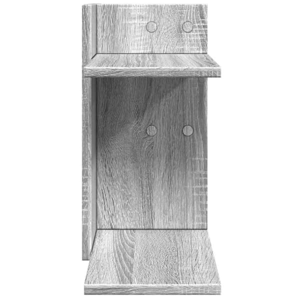 vidaXL Hylle til skrivebord grå sonoma 42x21,5x42 cm konstruert tre