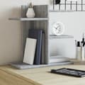 Miniatyrbilde 2 av 10: vidaXL Hylle til skrivebord grå sonoma 42x21,5x42 cm konstruert tre