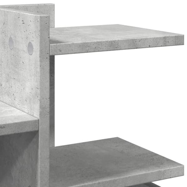 vidaXL Hylle til skrivebord betonggrå 49x20x52,5 cm konstruert tre