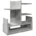 Miniatyrbilde 1 av 10: vidaXL Hylle til skrivebord betonggrå 49x20x52,5 cm konstruert tre