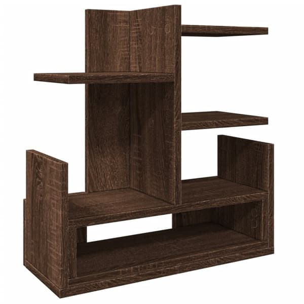 vidaXL hylde til skrivebord 49x20x52,5 cm konstrueret træ brunt eg