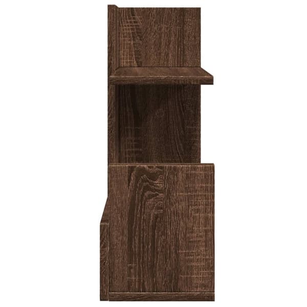 vidaXL hylde til skrivebord 49x20x52,5 cm konstrueret træ brunt eg