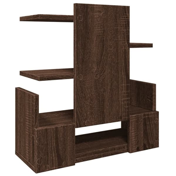 vidaXL hylde til skrivebord 49x20x52,5 cm konstrueret træ brunt eg