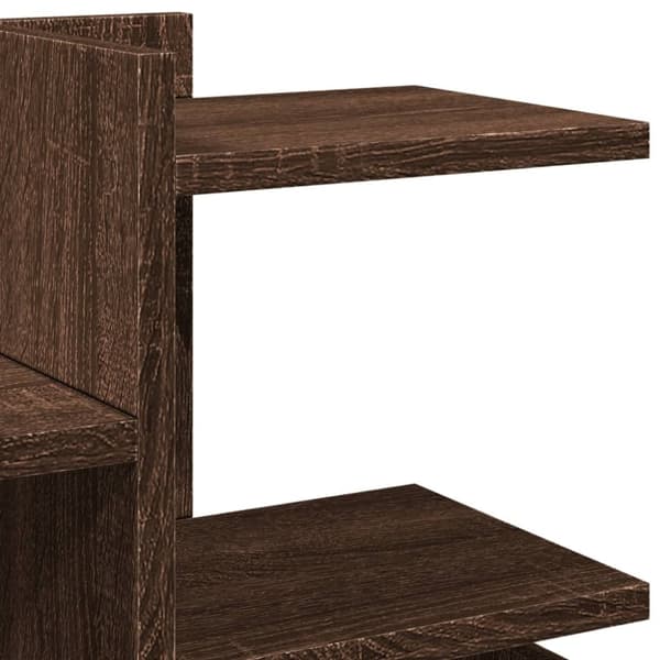 vidaXL hylde til skrivebord 49x20x52,5 cm konstrueret træ brunt eg