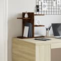 Miniatyrbillede 4 af 10: vidaXL hylde til skrivebord 42x21,5x42 cm konstrueret træ røget eg