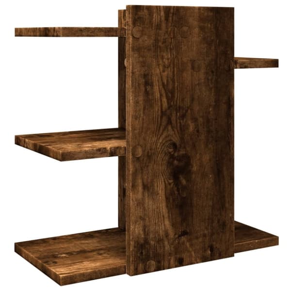 vidaXL hylde til skrivebord 42x21,5x42 cm konstrueret træ røget eg