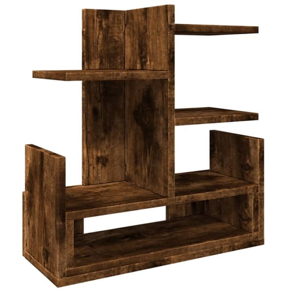 vidaXL Hylle til skrivebord røkt eik 49x20x52,5 cm konstruert tre