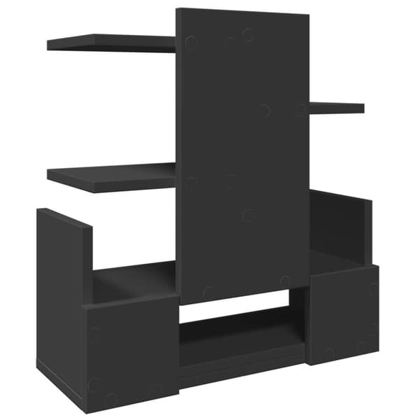 vidaXL Skrivbordshyllor svart 49x20x52,5 cm konstruerat trä