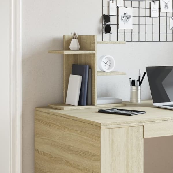 vidaXL Hylle til skrivebord sonoma eik 42x21,5x42 cm konstruert tre