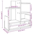 Miniatyrbilde 10 av 10: vidaXL Hylle til skrivebord brun eik 49x20x52,5 cm konstruert tre