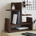 Miniatyrbilde 2 av 10: vidaXL Hylle til skrivebord brun eik 49x20x52,5 cm konstruert tre