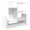 Miniatyrbilde 3 av 10: vidaXL Hylle til skrivebord hvit 49x20x52,5 cm konstruert tre