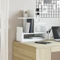 Miniatyrbilde 4 av 10: vidaXL Hylle til skrivebord hvit 49x20x52,5 cm konstruert tre