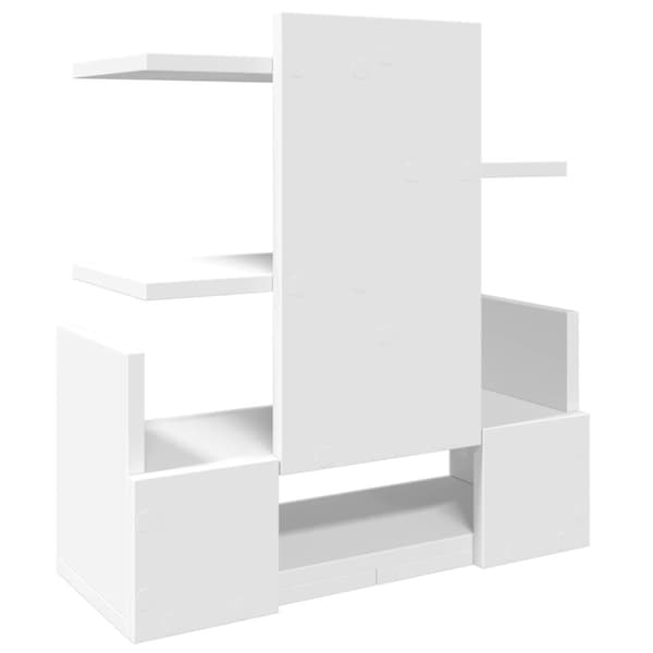 vidaXL Hylle til skrivebord hvit 49x20x52,5 cm konstruert tre