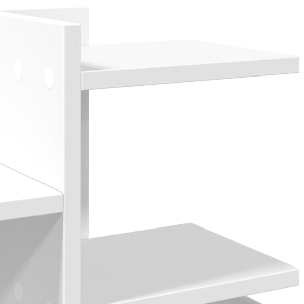 vidaXL Hylle til skrivebord hvit 49x20x52,5 cm konstruert tre