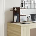 Miniatyrbilde 4 av 10: vidaXL Hylle til skrivebord brun eik 42x21,5x42 cm konstruert tre