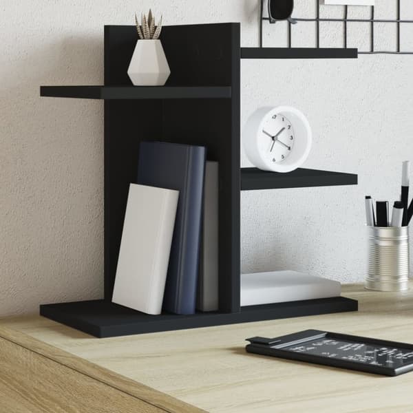 vidaXL Skrivbordshyllor svart 42x21,5x42 cm konstruerat trä