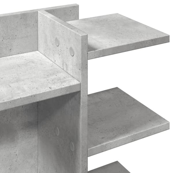 vidaXL Hylle til skrivebord betonggrå 42x21,5x42 cm konstruert tre